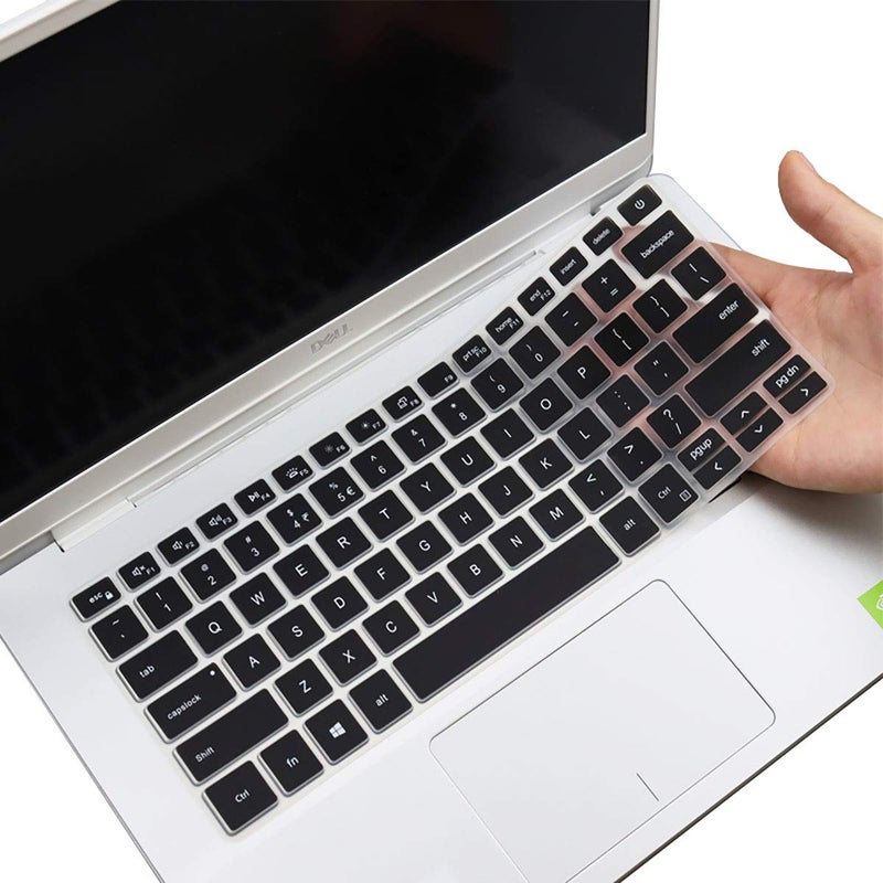 MUBUY-GOL Keyboard Cover for New Dell Inspiron 14 2-in-1, Dell Inspiron 5401 5402 5409 5405 5406 5490 5493 5498 7490 7400 7405 7409, Inspiron/Vostro 13 5390 5391 7390 7391 13.3" US Keyboard Cover - Black - Image 1